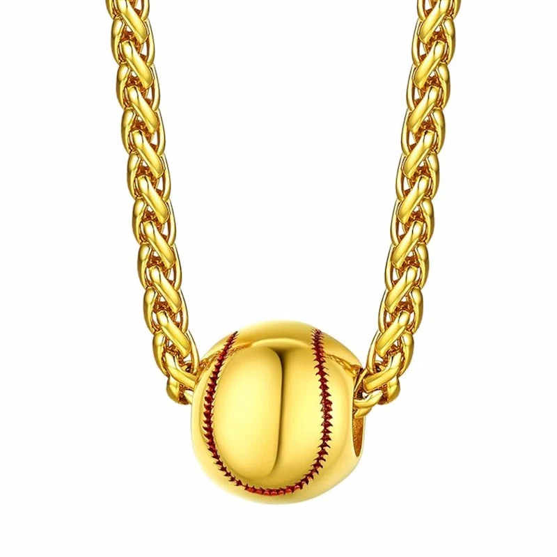 Softball Necklace PVD Gold Plated