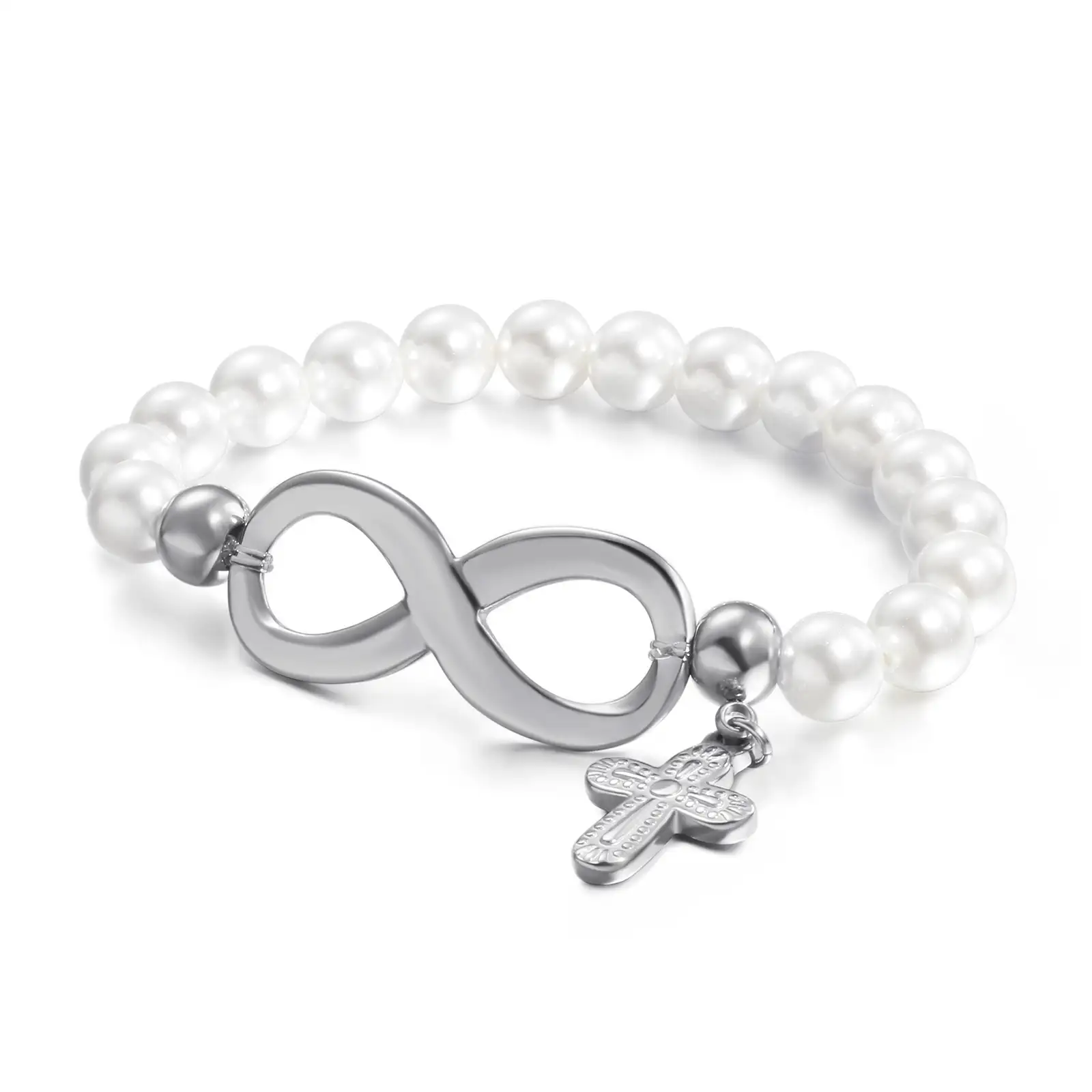 Stainless Steel Bracelet Pearls