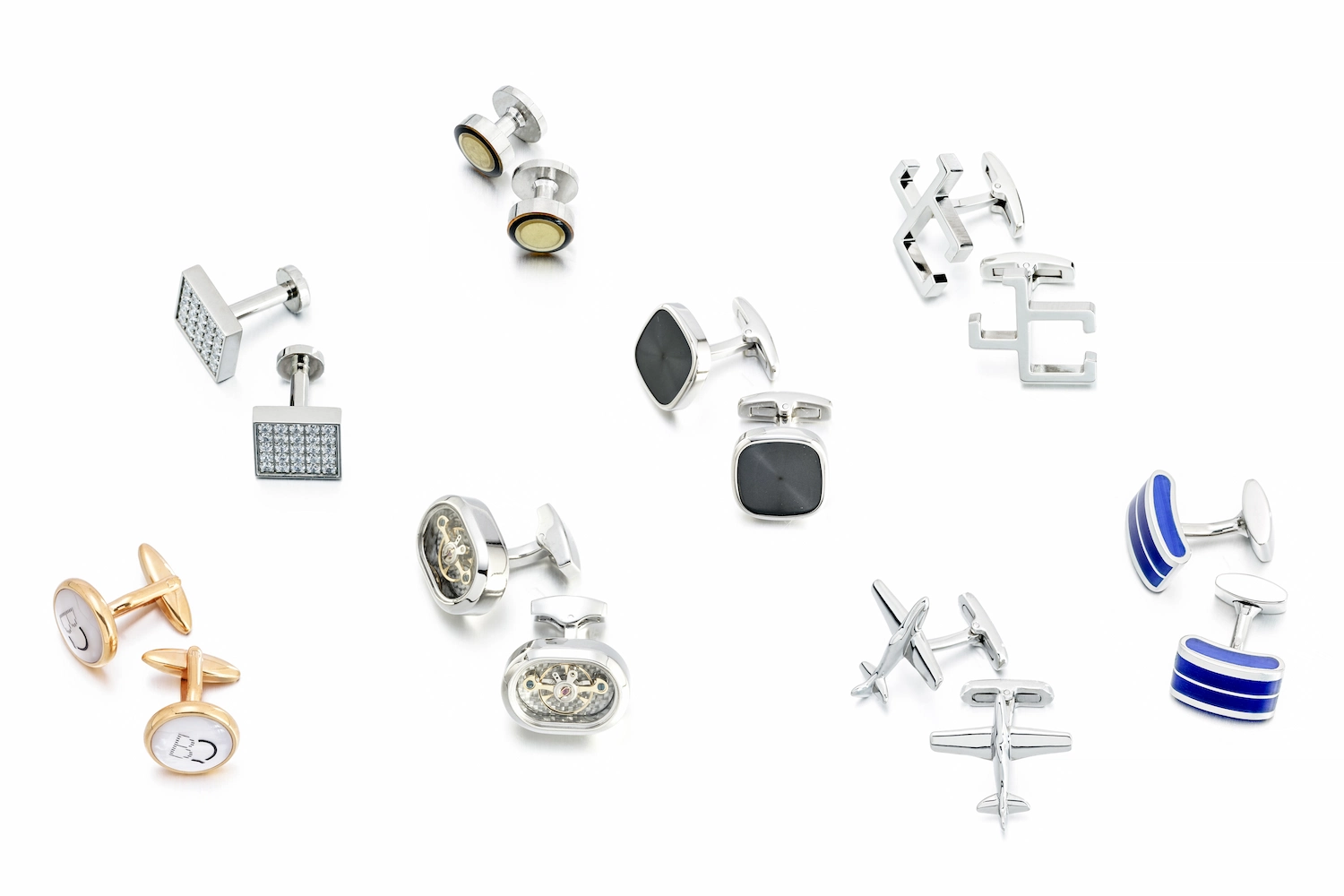 custom cufflinks - all metal base, all types