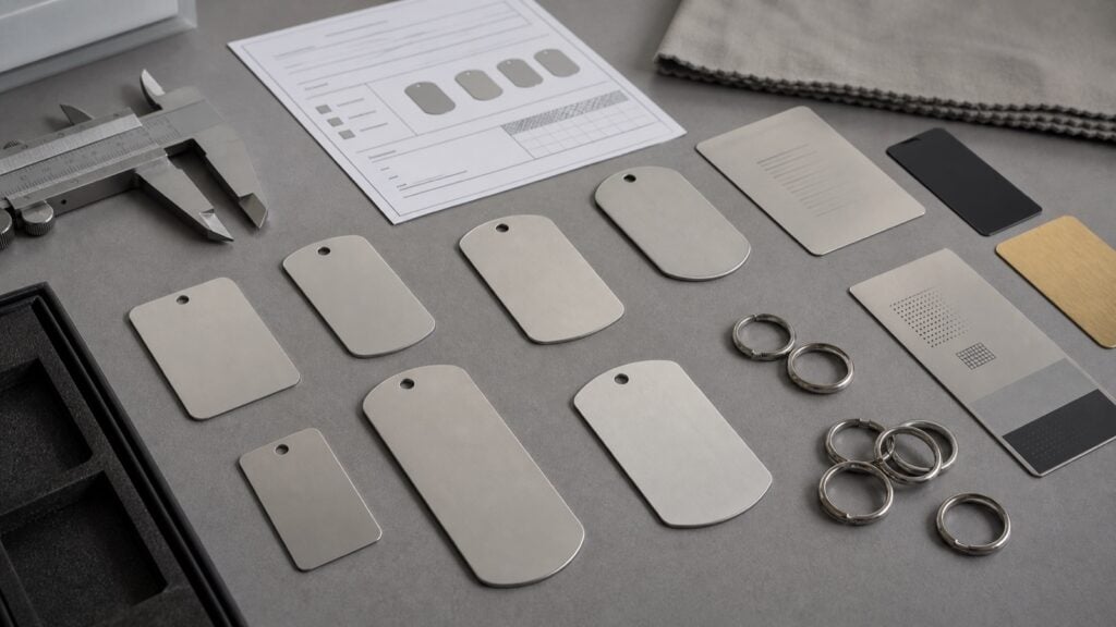 NYC CROSS 金属製リング・タグセット custom-metal-dog-tags-id-tags-